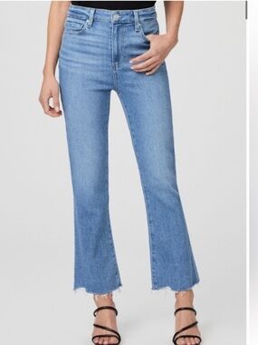 Paige Claudine High Rise Ankle Flare Jeans Darling with Siesta Hem